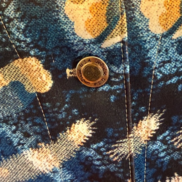 Impulse California Womens Yellow Blue Collared Button Long Sleeve Large Jacket - Picture 9 of 16